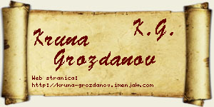 Kruna Grozdanov vizit kartica